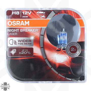 OSRAM H8 'Night Breaker Laser' Fog Bulbs (Pair) for BMW Mini 2nd Gener –  Powerful UK
