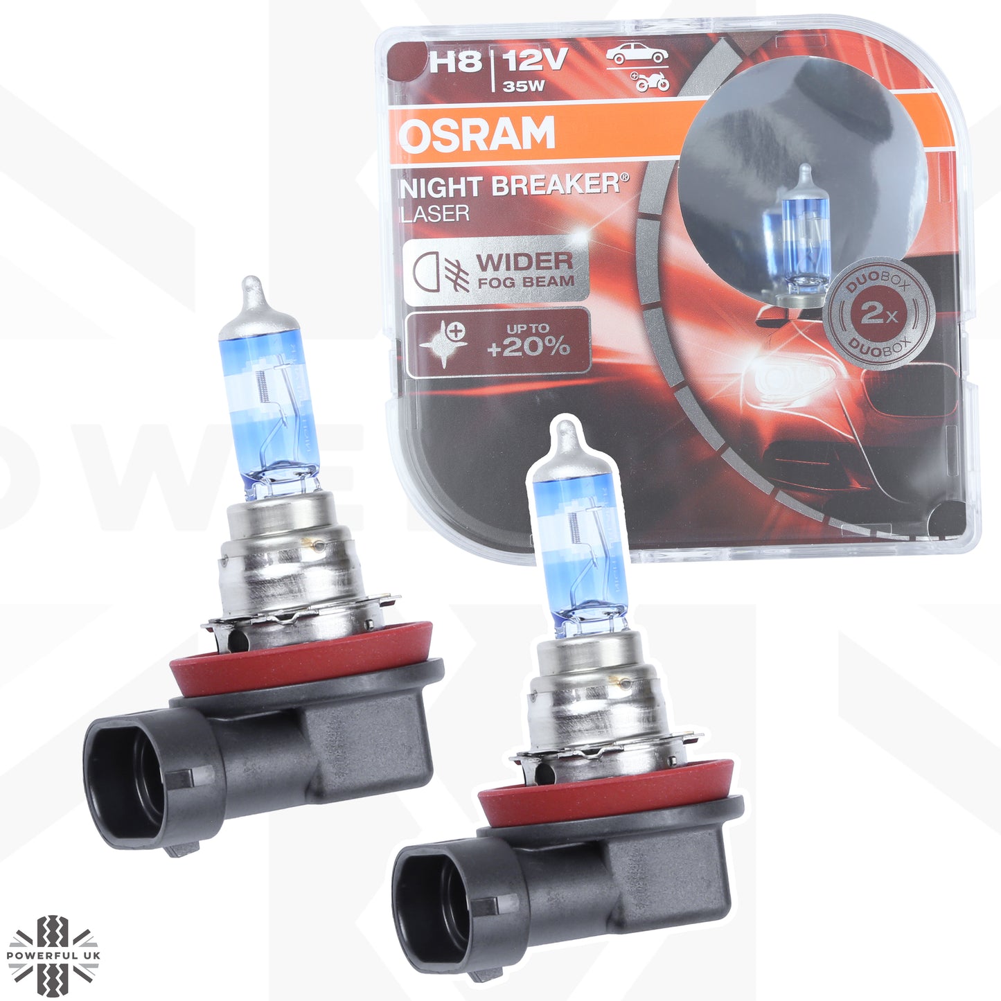 OSRAM H8 'Night Breaker Laser' Fog Bulbs (Pair) for BMW Mini 2nd Gener –  Powerful UK