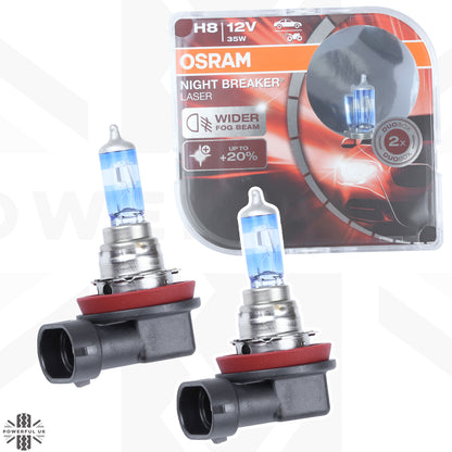 OSRAM H8 'Night Breaker Laser' Fog Bulbs (Pair) for BMW Mini 2nd Generation onwards (2006+)