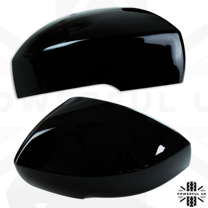 Mirror Covers - Top Half Caps for Land Rover Discovery 4 Facelift - Gloss Black