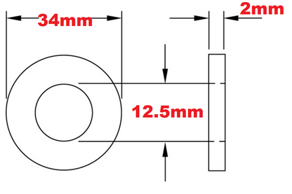 M12 plastic washer - Pack of 10