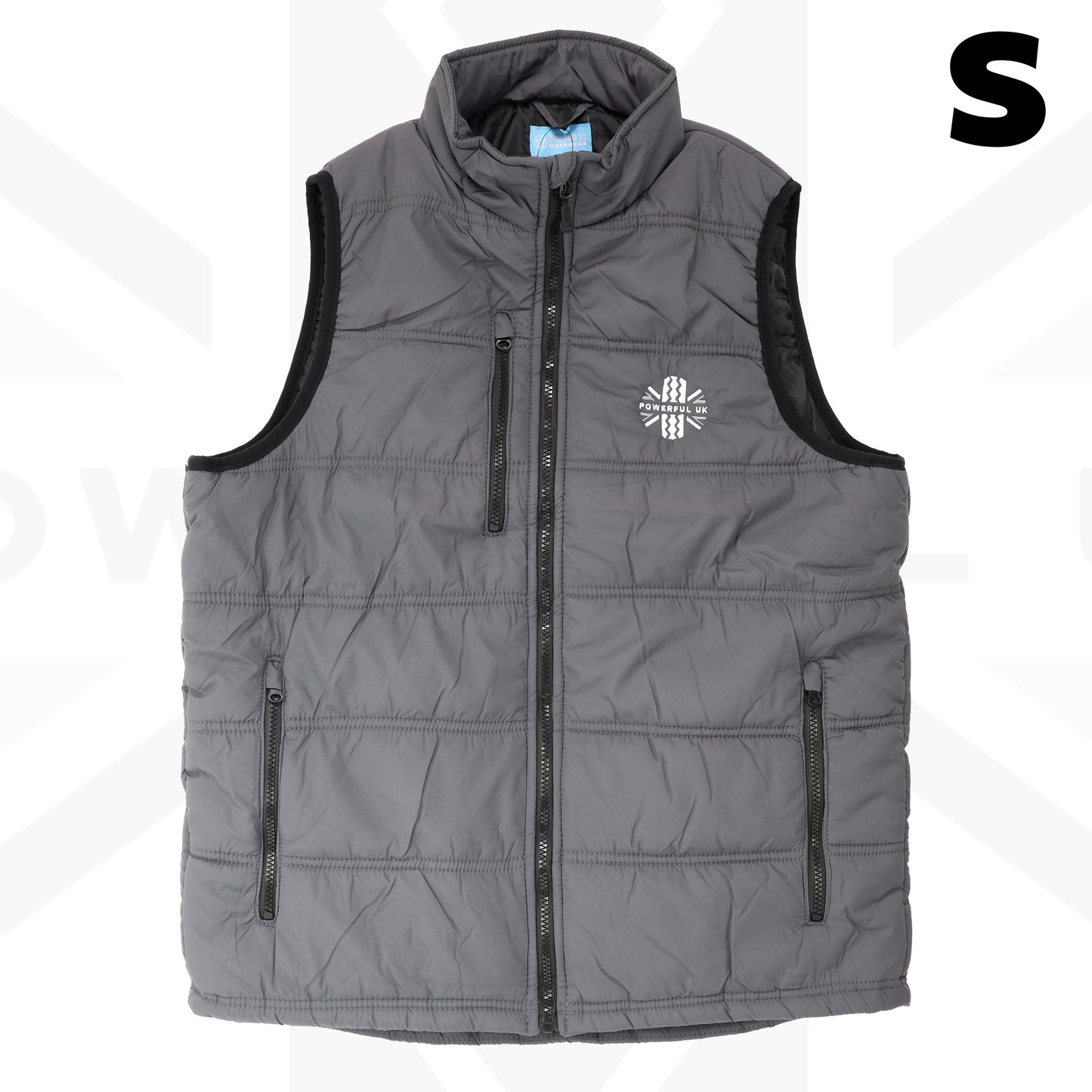 Embroidered Bodywarmer Powerful UK Ltd "Merch" - Grey - SMALL