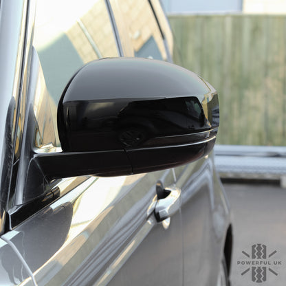 Top Half Mirror Covers - Stick on type for Range Rover L405  - Gloss Black