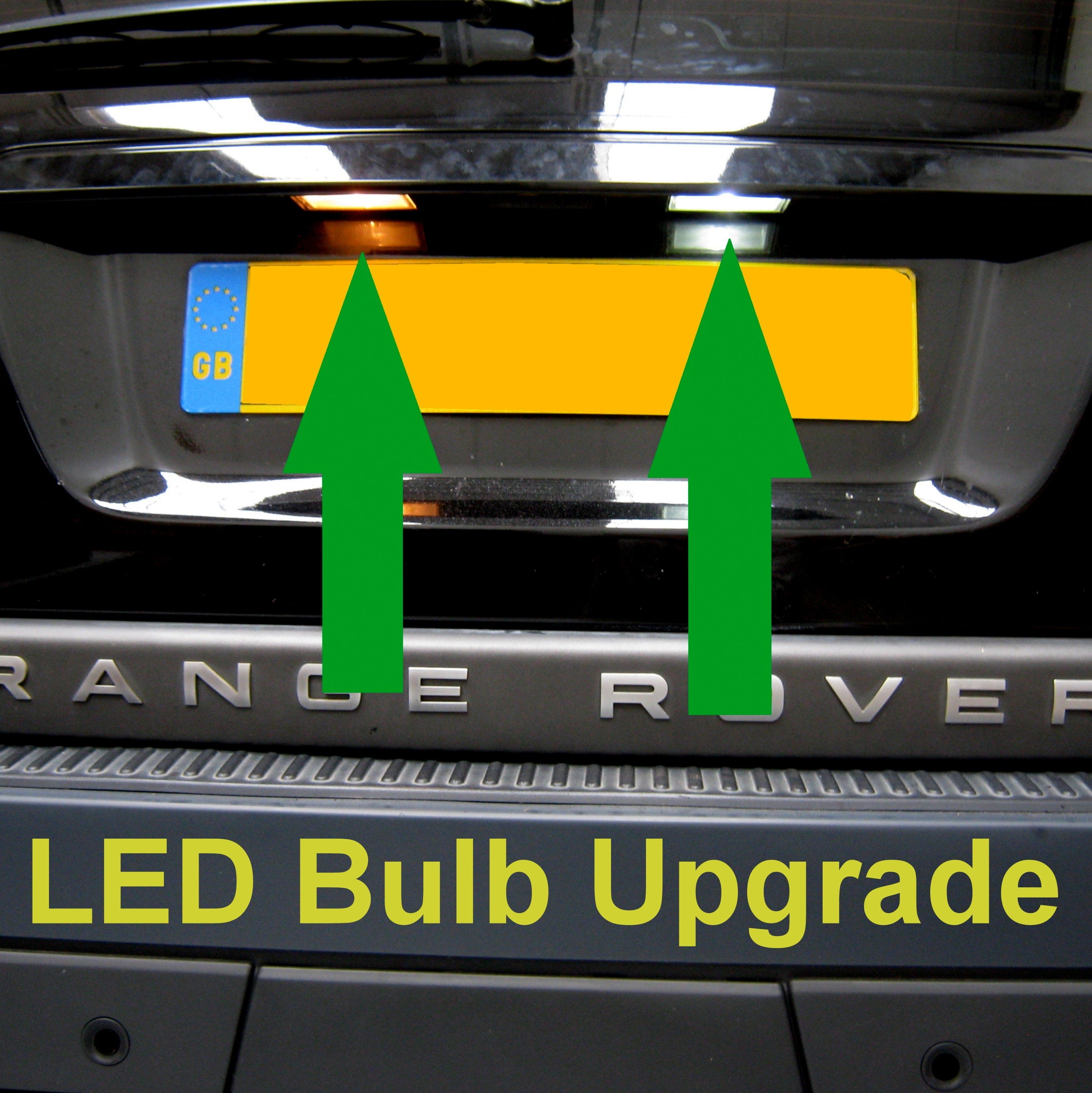 LED Rear Number Plate Light Bulb Upgrade - 2 pcs - White - for