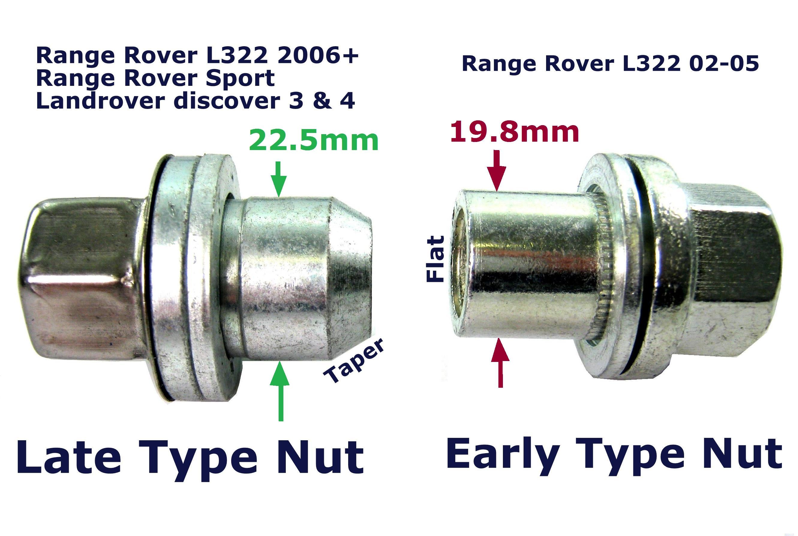 Range rover deals sport lug nuts