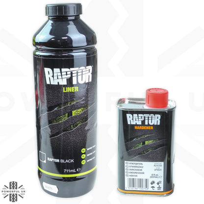 UPOL Raptor Paint 1 Litre (710ml liner + 240ml hardener)  - Black