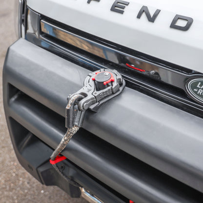 Winch Holder & Cable Tidy Kit for Land Rover Defender L663 - with Red clips