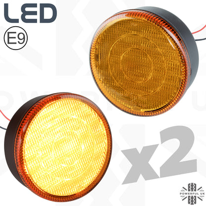 LED Round Indicator Lights 90/95mm - Pair