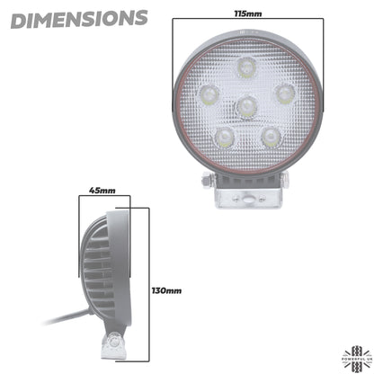 4.6" LED Round Work Light - 2pc