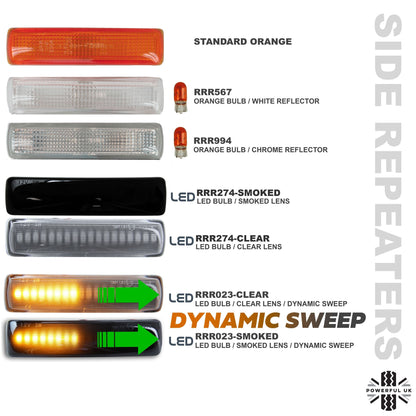 LED Dynamic Sweep Side Repeaters for Land Rover Discovery 3 & 4 (Pair) - Smoked