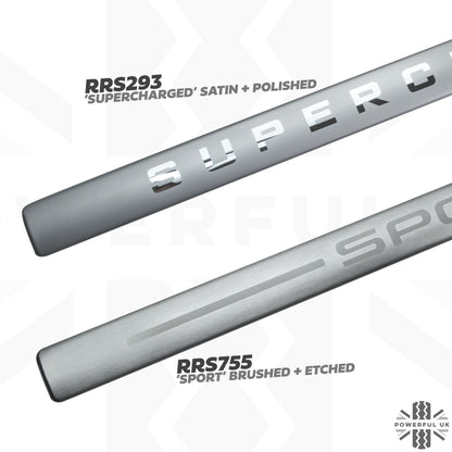 Inner Sill Inserts Stainless Steel - 'SPORT' for Range Rover Sport