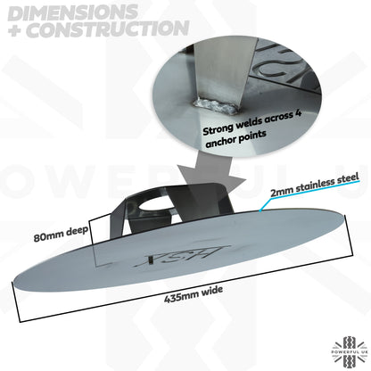 Spare Wheel Anti-theft Protection Disc - Stainless for Land Rover Discovery 3 & 4