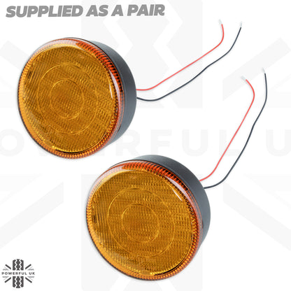 LED Round Indicator Lights 90/95mm - Pair