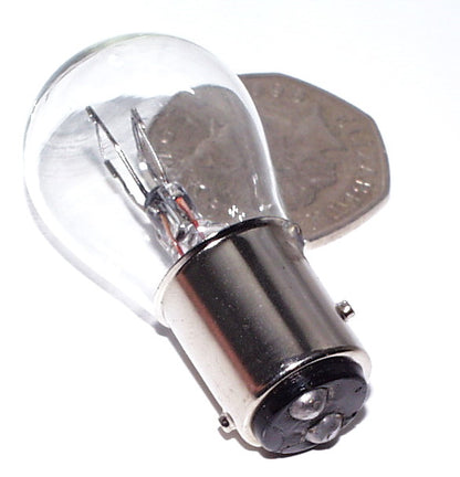 BA15d Clear Stop/Tail Bulb 12v 21W / 5W (E Marked)