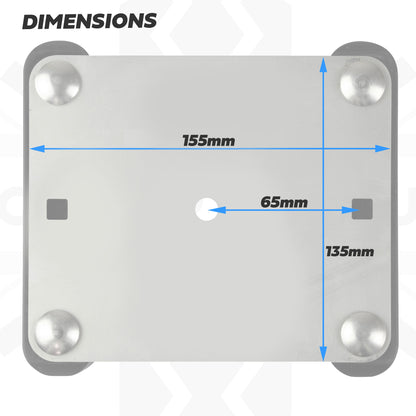 Roof Cross Bar Antenna Mount Kit for Range Rover Sport L320 - Kit A - Zinc Plated Steel Top