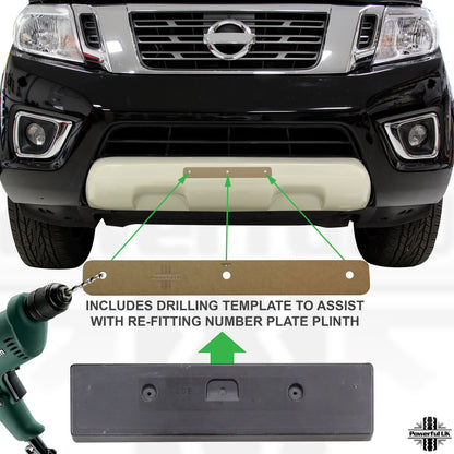 Front Bumper Styling Plate - ABS unpainted - for Nissan Navara NP300