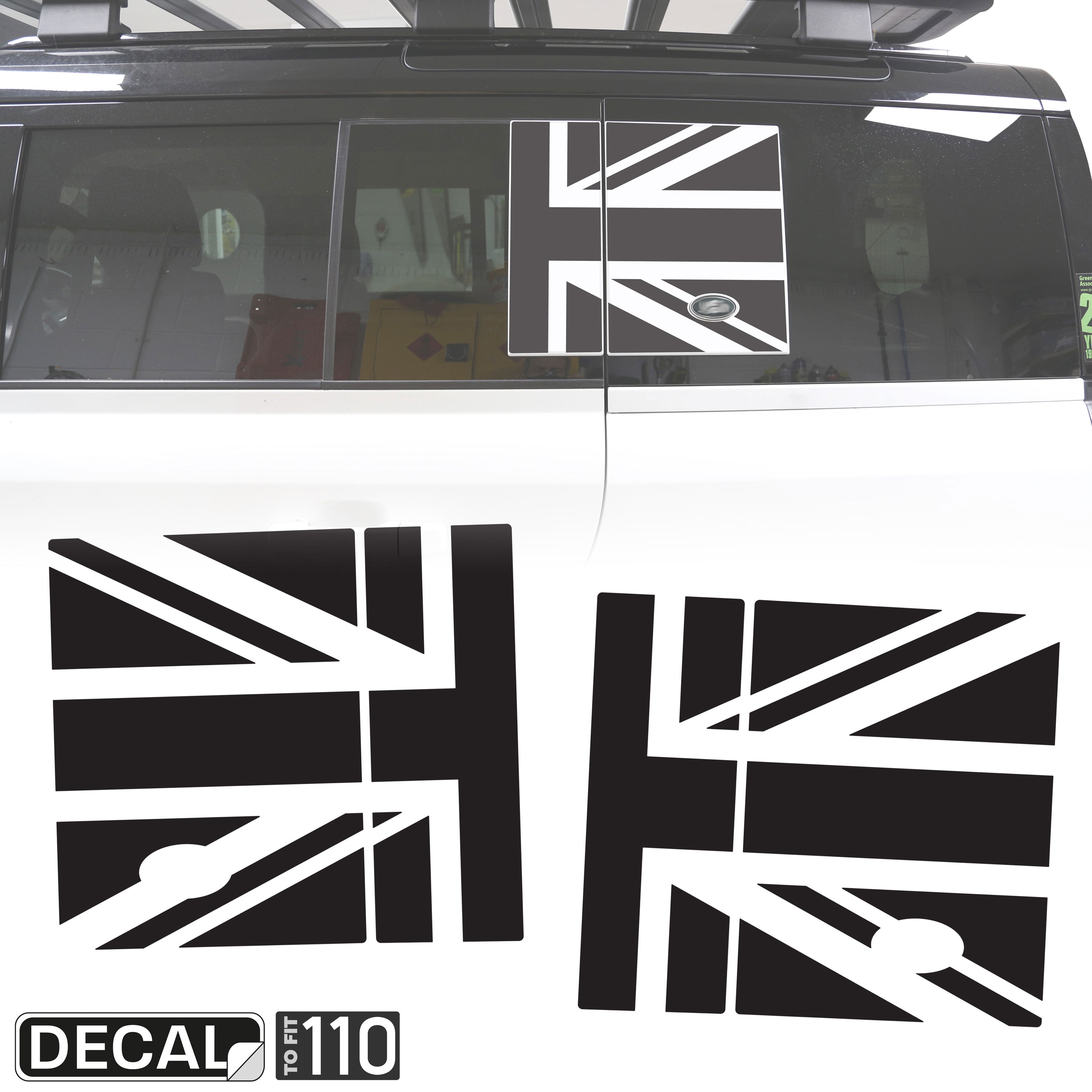 Side Panel Decal Kit - 'Union Jack Flag' - Matte Black for Land Rover –  Powerful UK