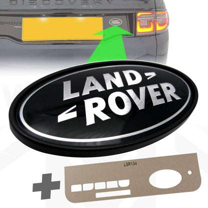 Genuine Rear Tailgate Badge - Black & Silver - for Land Rover Discovery Sport