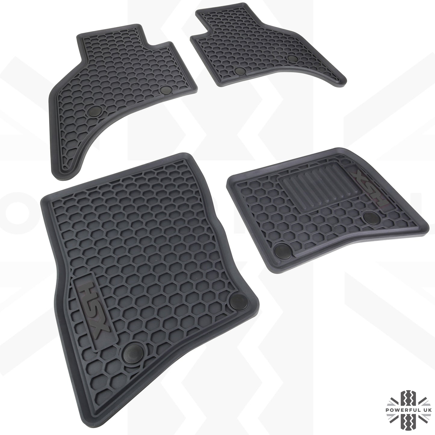 Rubber Floor Mat Set - RHD - for Land Rover Defender L663 (110) - 5 seat