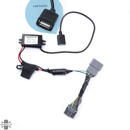 Dash Cam Hardwire Kit For Range Rover Evoque 1 with EARLY overhead console - USB-A