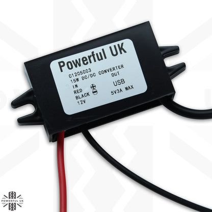 12v to 5v (3A) USB-A Port Adapter Kit