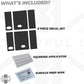 Side Panel Decal Kit - 'Blank & Badge Relocate' - Matte Black for Land Rover Defender L663