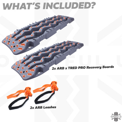 ARB x TRED PRO Recovery Boards in Grey & Orange - Twin Pack