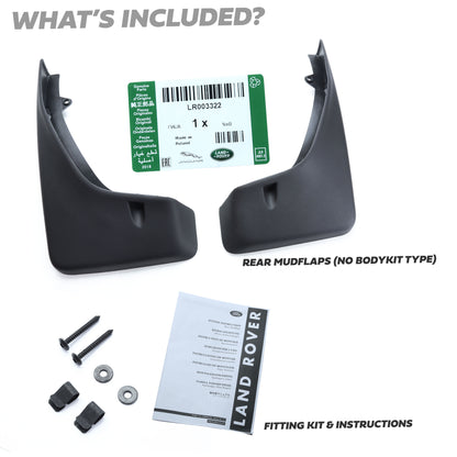 Genuine Mudflap Kit (Rear) for Land Rover Freelander 2 without bodykit