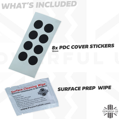 Parking Sensor Cover Stickers x 8 for Range Rover Evoque