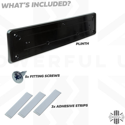 Front Number Plate Plinth - Black - for Land Rover Freelander 2