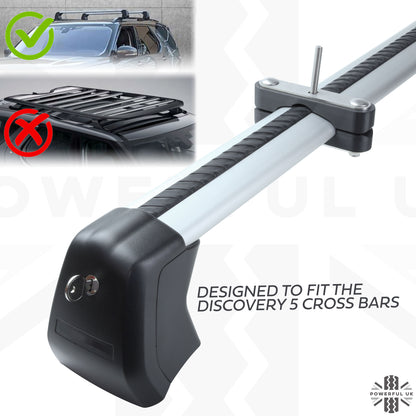 Roof Cross Bar Mount Clamp Kit for the Land Rover Discovery 5 - Kit A - Stainless Steel Top