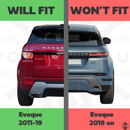 Rear Bumper Strip Cover for Range Rover Evoque L538 Dynamic - Silver