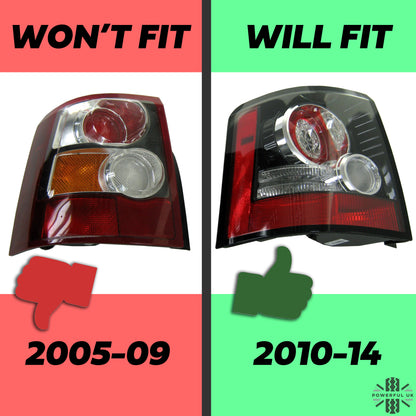 Replacement Rear Light Lens for Range Rover Sport L320 (2010-14) - LEFT LH